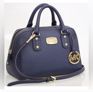 Michael Kors Navy Dome Satchel